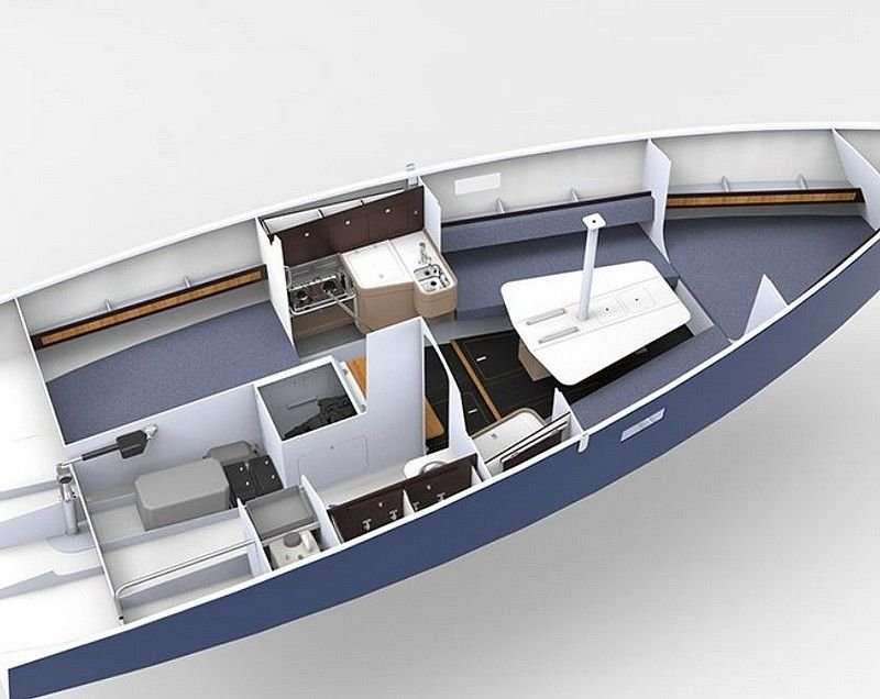 Distribución del barco RM 890