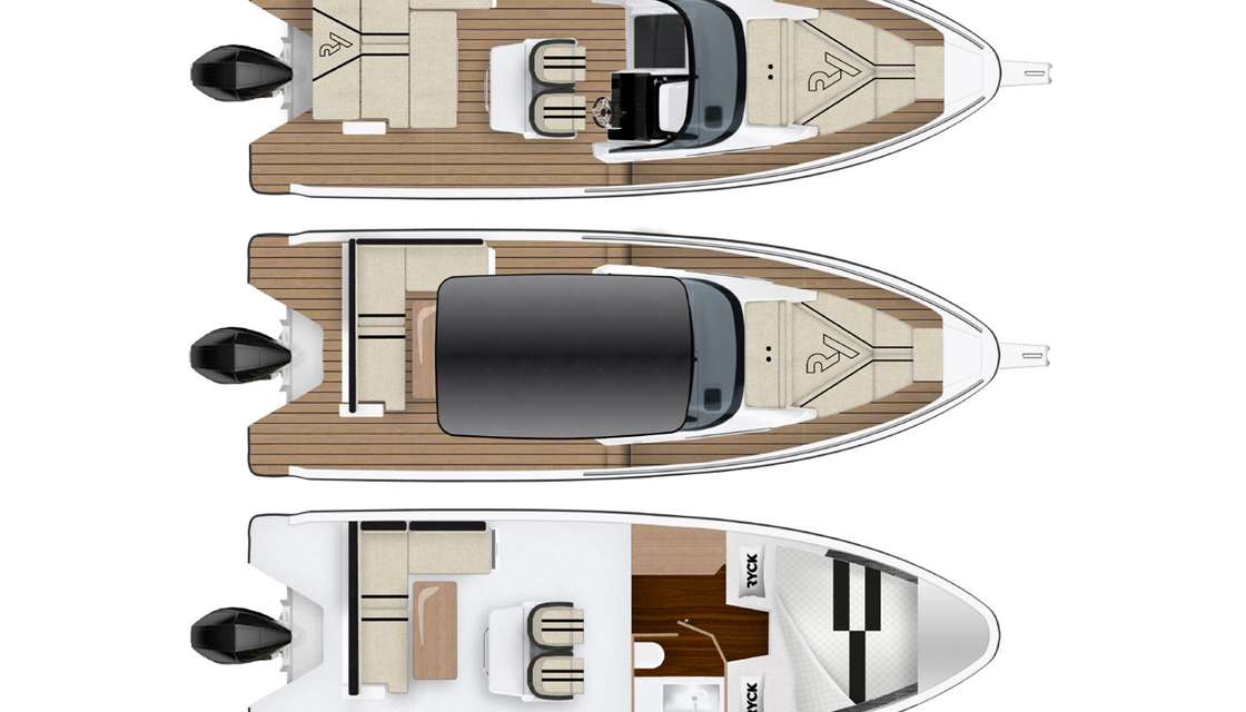 Distribución del barco Ryck 280