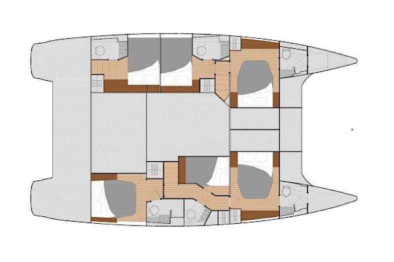 Layout of the boat Saba 50