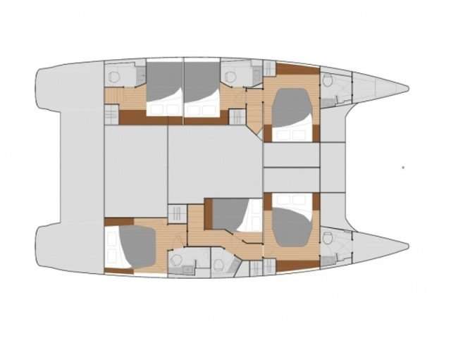 Layout of the boat Saba 50