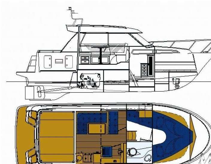 Layout of the boat Saga 315