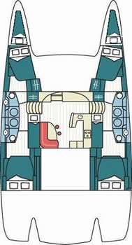 Layout of the boat Salina 48