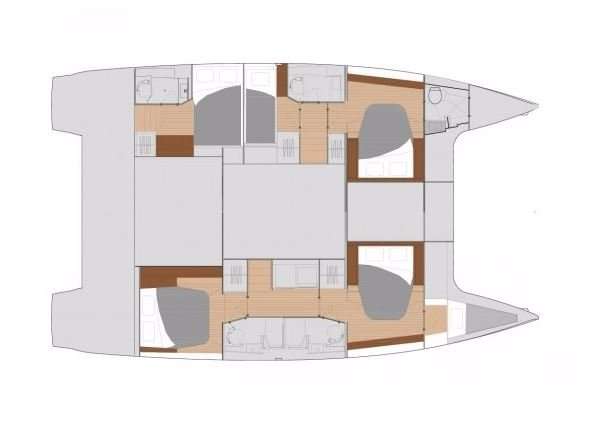 Distribución del barco Saona 47