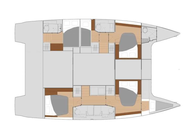 Layout of the boat Saona 47