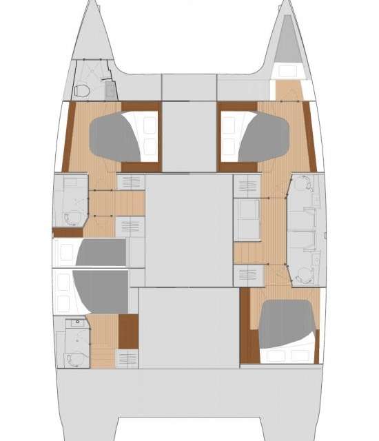 Layout of the boat Saona 47