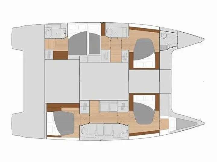 Layout of the boat Saona 47