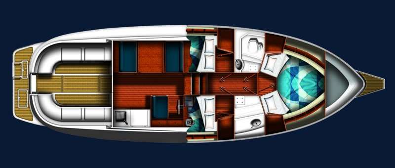 Distribución del barco SAS Adria 1002