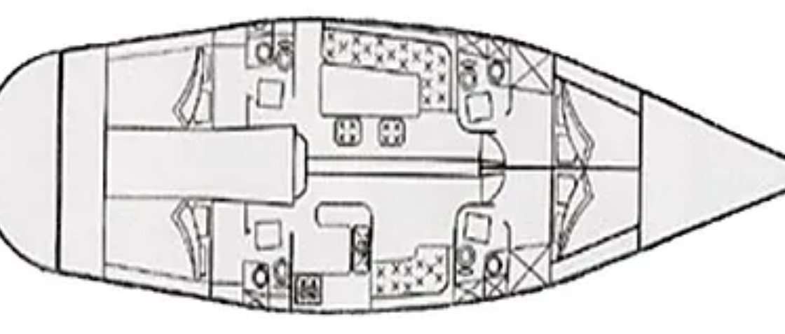 Distribución del barco Sauvage 60 Sloop