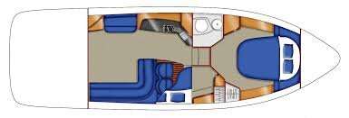 Layout of the boat Sealine F34