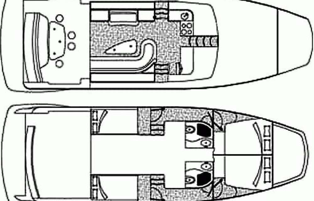 Layout of the boat Stealth 420 SC