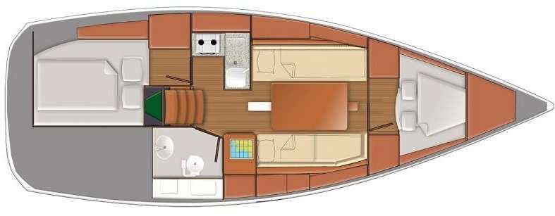 Piano della barca Sun Odyssey 319