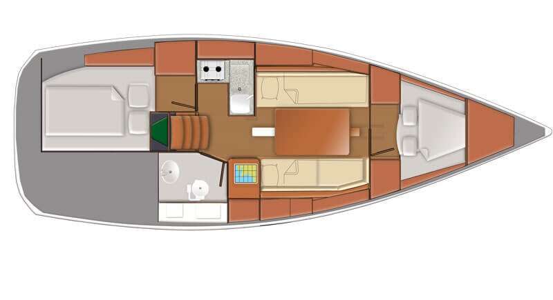 Plans du bateau Sun Odyssey 319