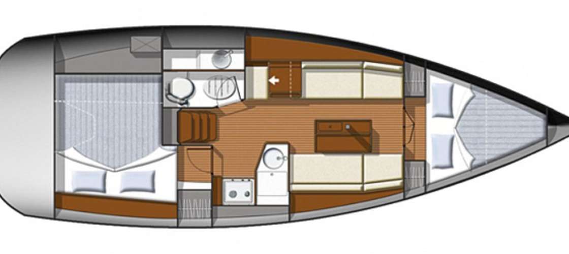 Plans du bateau Sun Odyssey 33i