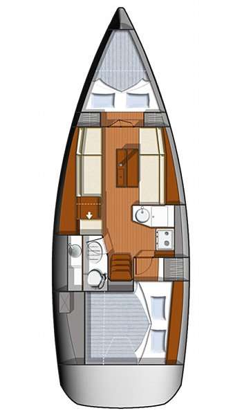 План яхты Sun Odyssey 33i