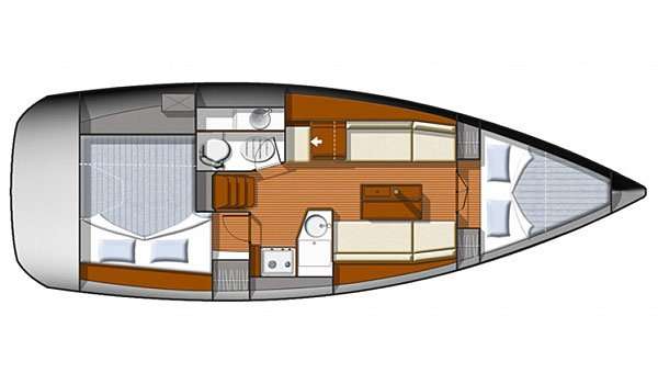 Piano della barca Sun Odyssey 33i