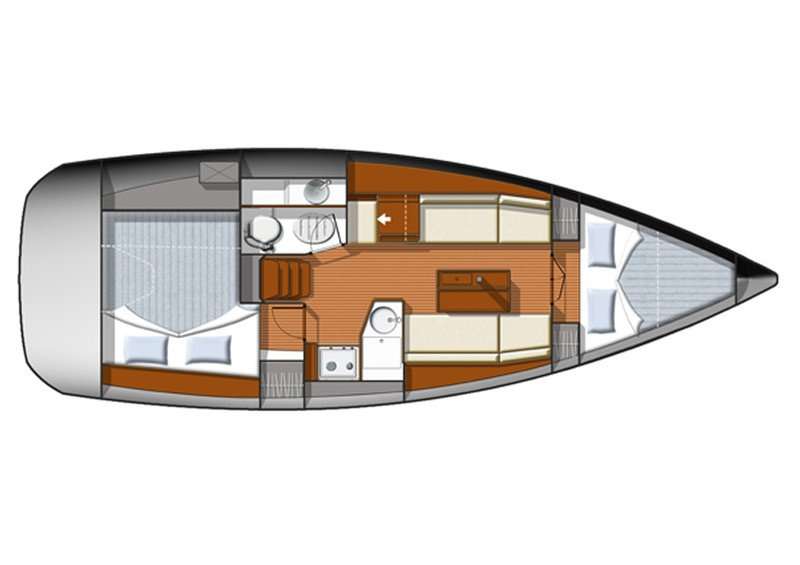 Plans du bateau Sun Odyssey 33i