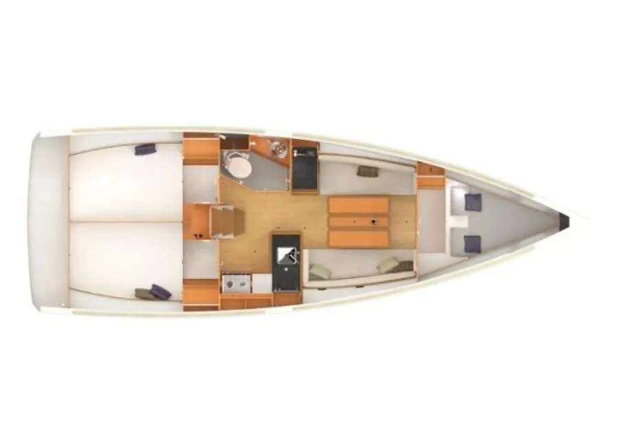 План яхты Sun Odyssey 349