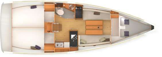 Plans du bateau Sun Odyssey 349