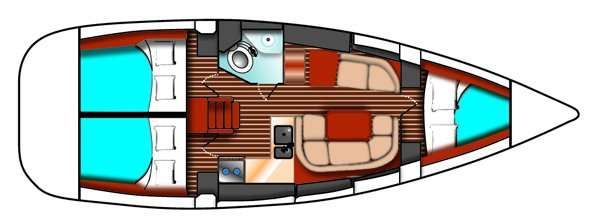 Plans du bateau Sun Odyssey 36i