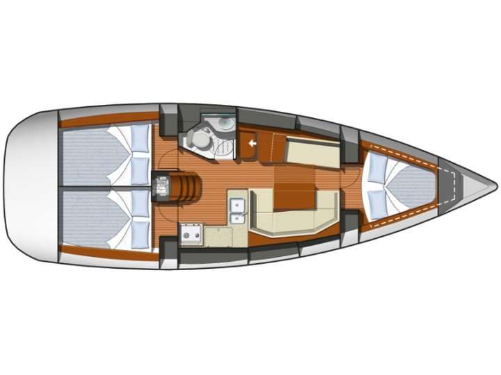 Plans du bateau Sun Odyssey 36i