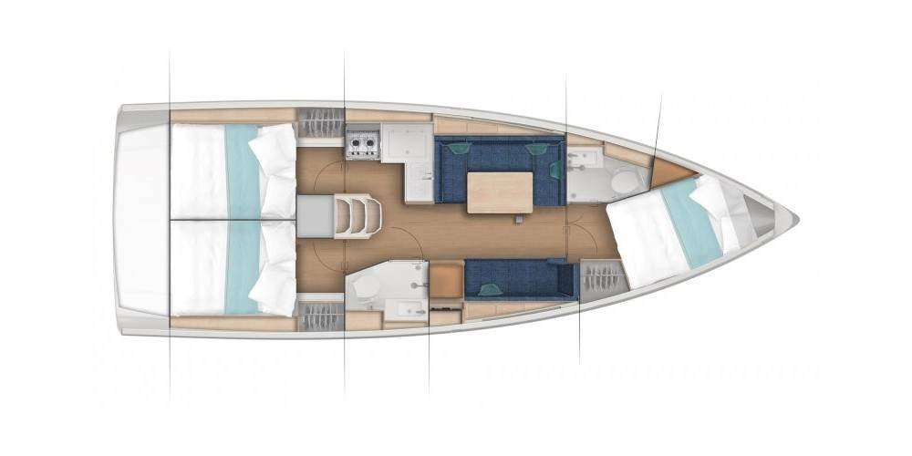 Plans du bateau Sun Odyssey 380