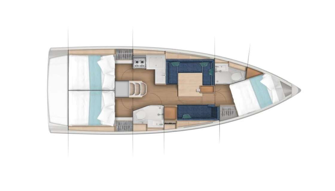 Plans du bateau Sun Odyssey 380