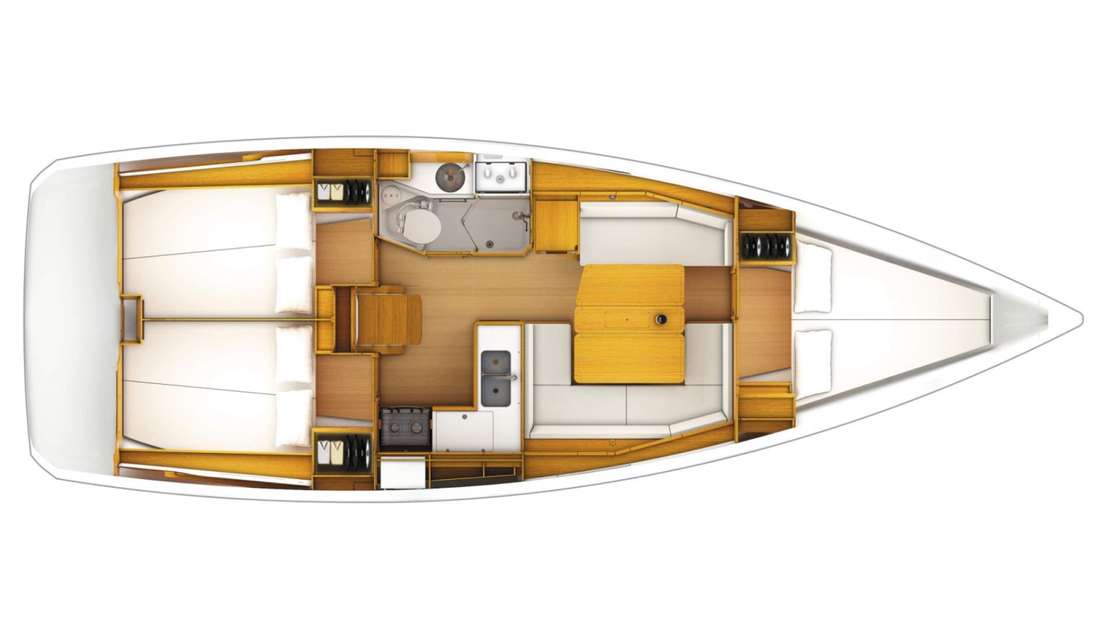 Plans du bateau Sun Odyssey 389