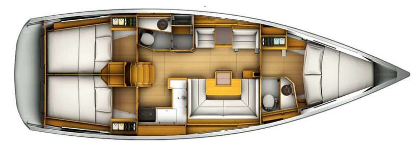 План яхты Sun Odyssey 409