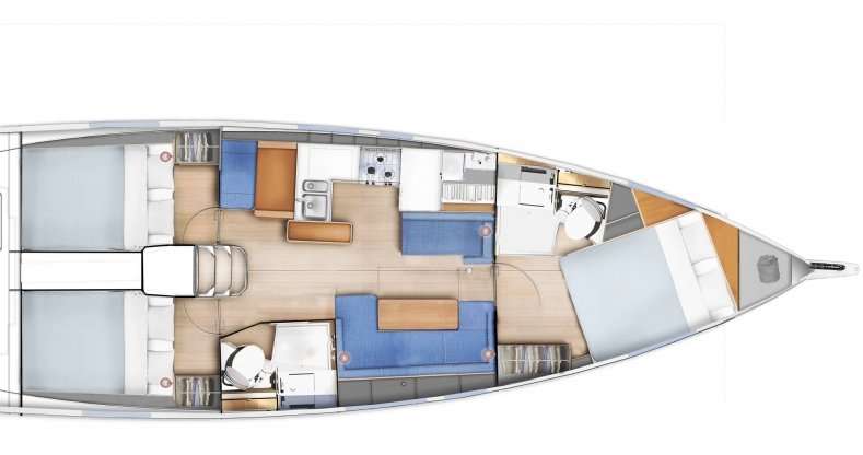 План яхты Sun Odyssey 410