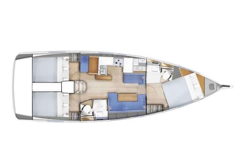 План яхты Sun Odyssey 410