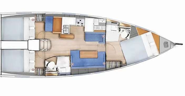 Plans du bateau Sun Odyssey 410