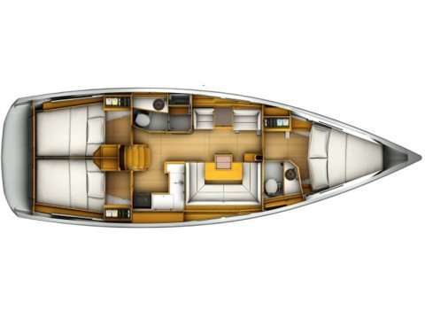 План яхты Sun Odyssey 419