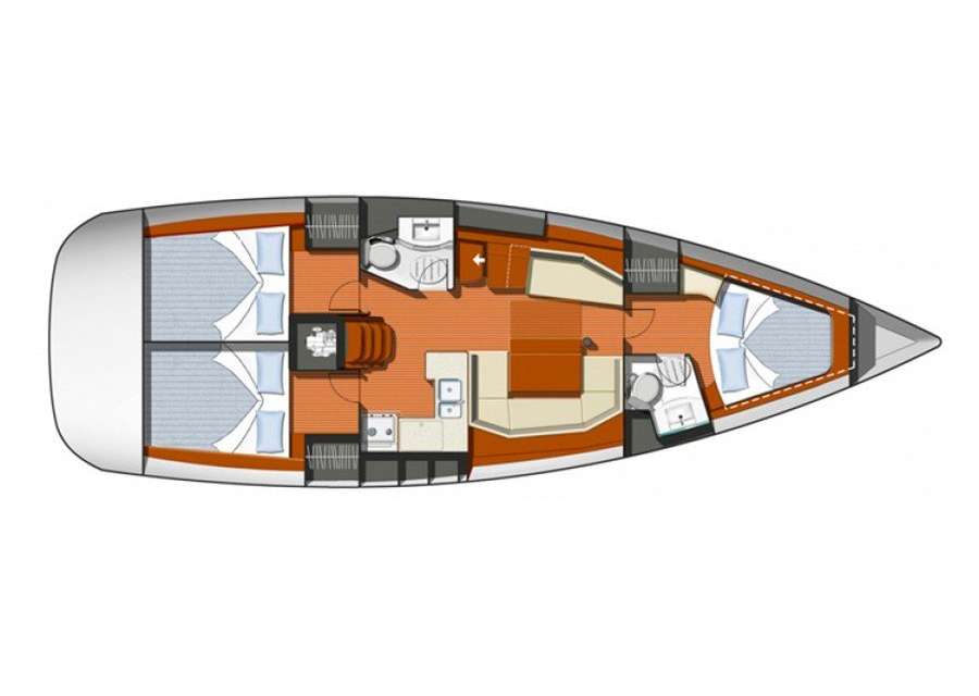 Plans du bateau Sun Odyssey 42i