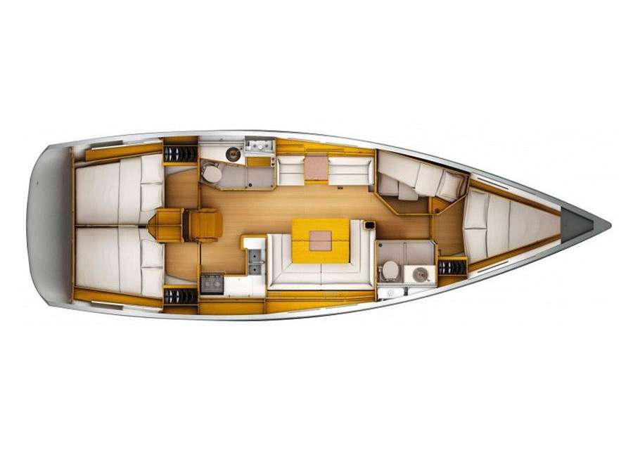 Piano della barca Sun Odyssey 439