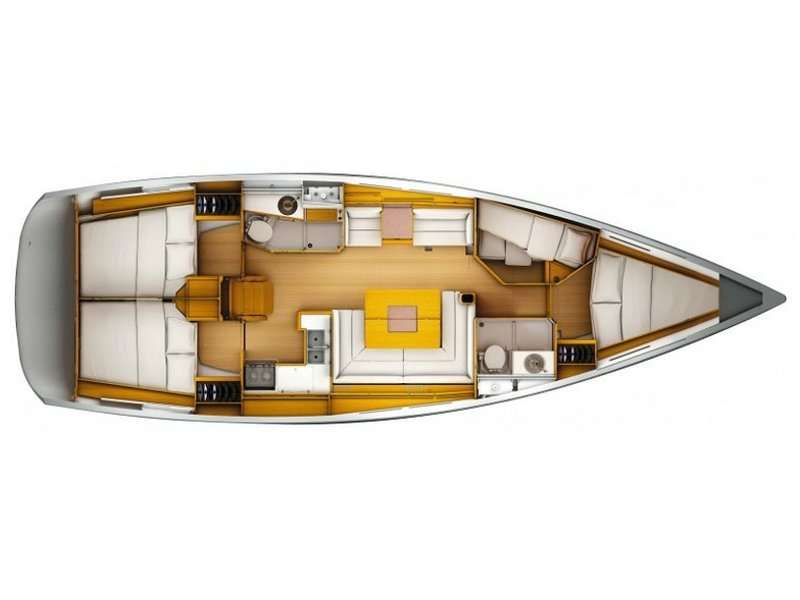 Distribución del barco Sun Odyssey 439