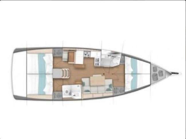 Piano della barca Sun Odyssey 440