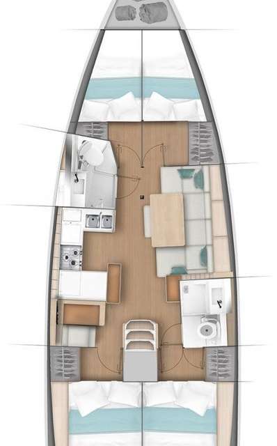 План яхты Sun Odyssey 440