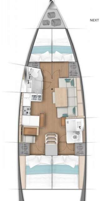 Plans du bateau Sun Odyssey 440