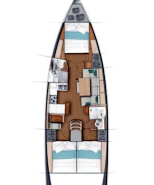 Plans du bateau Sun Odyssey 440