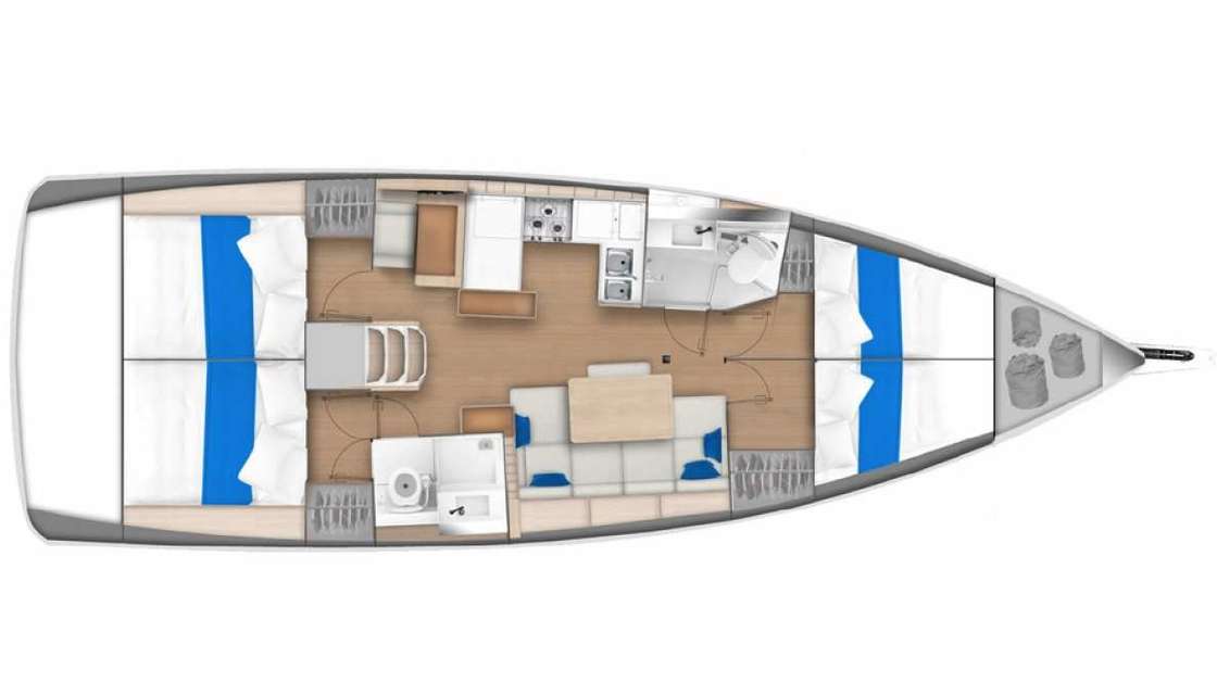 Plans du bateau Sun Odyssey 440