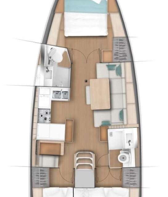 Plans du bateau Sun Odyssey 440