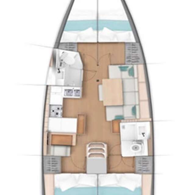 Piano della barca Sun Odyssey 440