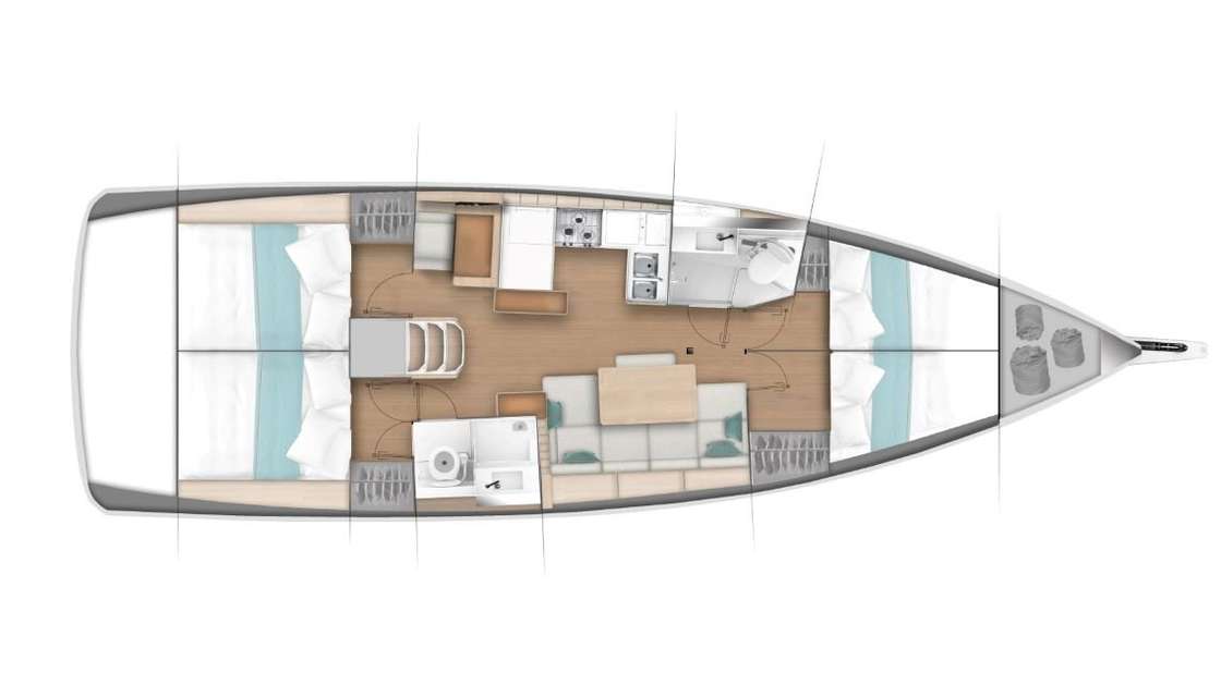 Plans du bateau Sun Odyssey 440