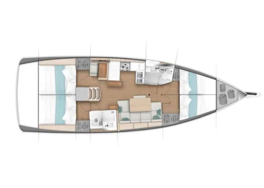 Plans du bateau Sun Odyssey 440