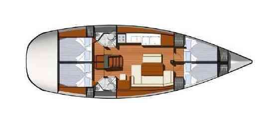 Plans du bateau Sun Odyssey 44i