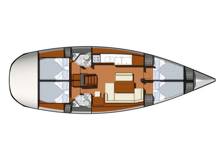 План яхты Sun Odyssey 44i