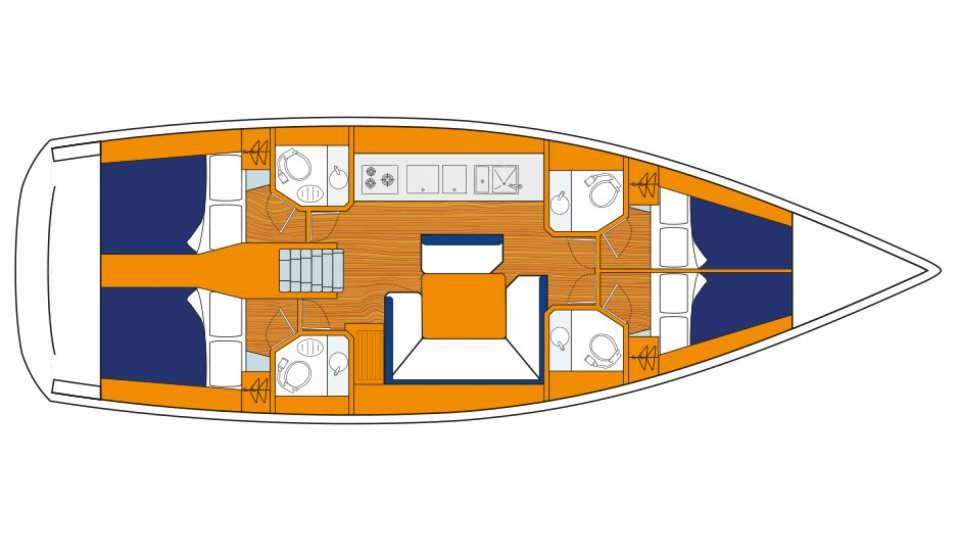 План яхты Sun Odyssey 469