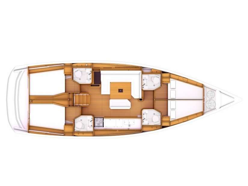 Layout of the boat Sun Odyssey 469