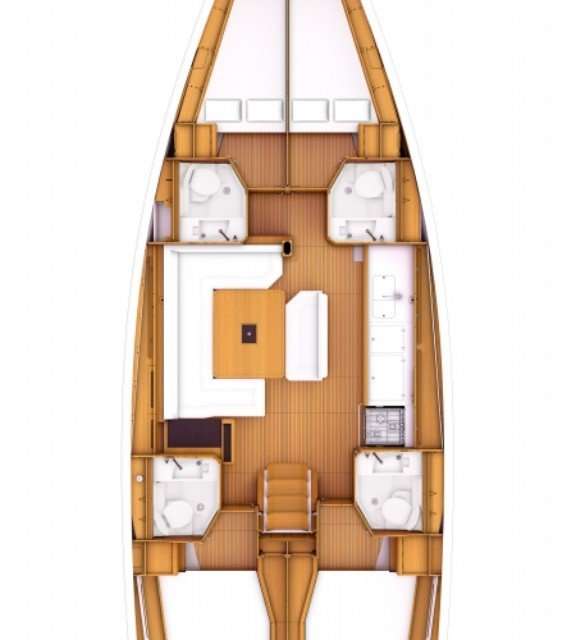 Distribución del barco Sun Odyssey 479