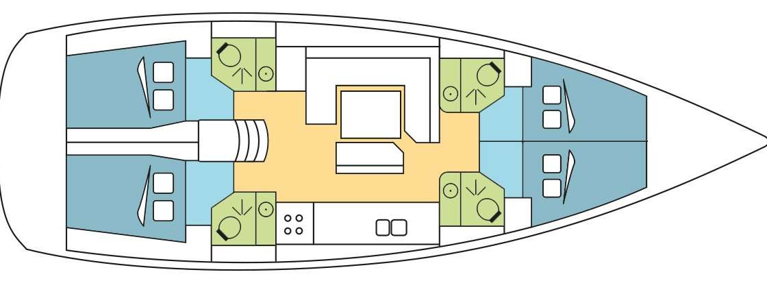 План яхты Sun Odyssey 479